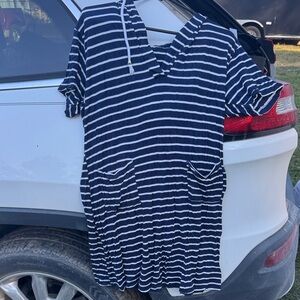 Navy Striped Women's Dress